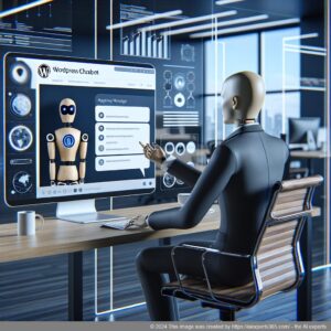 A screenshot showing Ailisha's AI-powered WordPress chatbot engaging with users on a website.